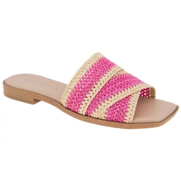 NEW BCBGeneration Womens Lileen Sandals Viva Pink, Light Tan Size 9.5 - Picture 1 of 8